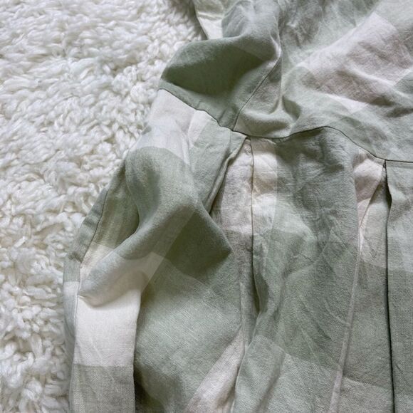 Peyton & Parker Green Checkered Plaid Short Sleeve Dress - Picture 3 of 6